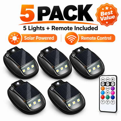 ⚡⚡ UPGRADE YOUR RIDE🔥🔥Dual-Charging RGB Car Roof Lights – USB + Solar, Detachable & Easy Install