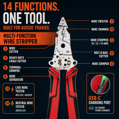 🔥14-in-1 Multi-Function Wire Stripper & Crimper Tool