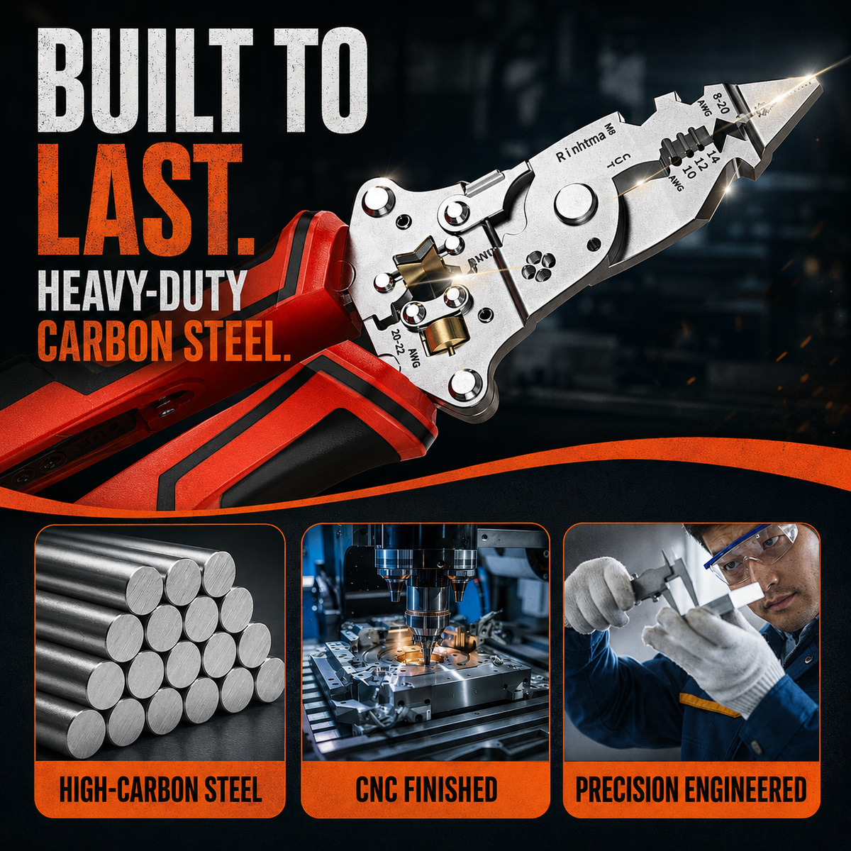 🔥14-in-1 Multi-Function Wire Stripper & Crimper Tool