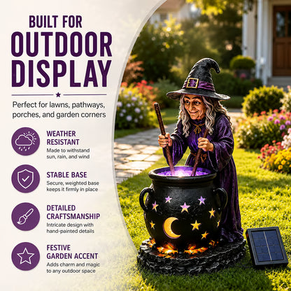 🪄Halloween Witch Glowing Cauldron Solar Light
