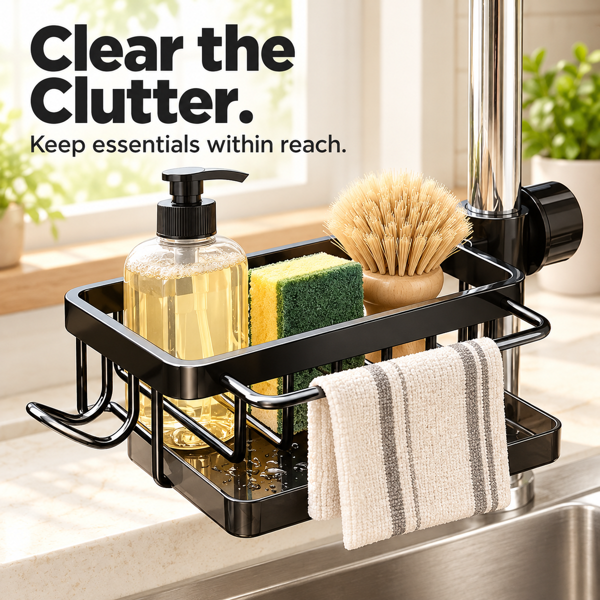 🧽 Faucet-Mounted Sink Caddy – Keep Your Counter Clutter-Free ✨