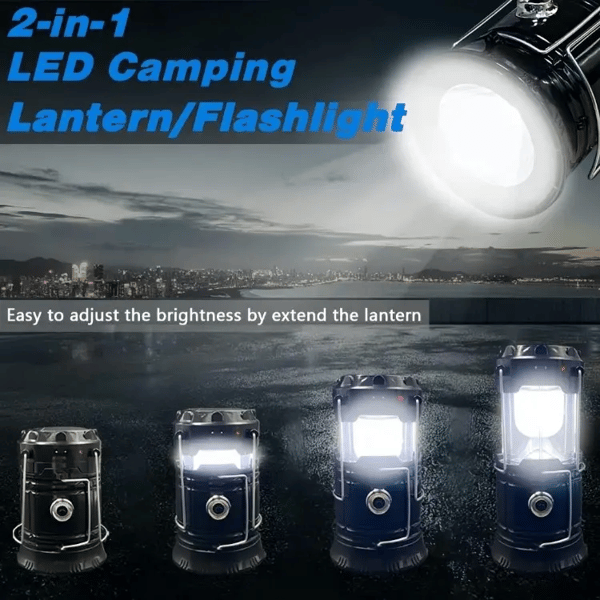 ☀️ Collapsible Solar Camping Lantern – Portable LED Emergency Light