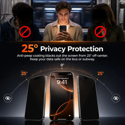 ⏰HD/Anti-Peeping Tempered Glass Screen Protector