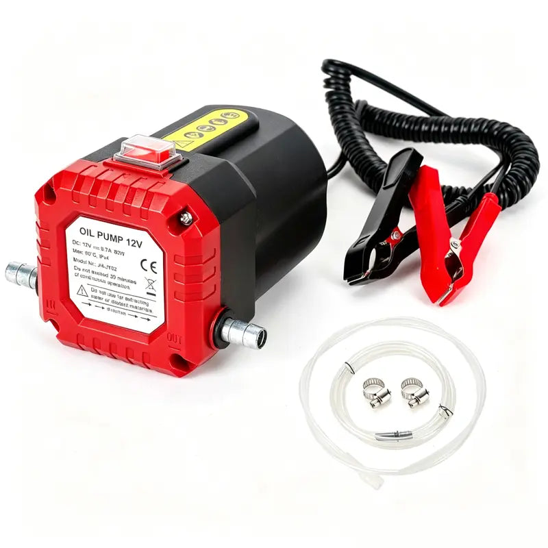 12V 80W Electric Oil Extractor Pump – Engine Oil & Gear Oil Transfer Kit with Hoses🔥