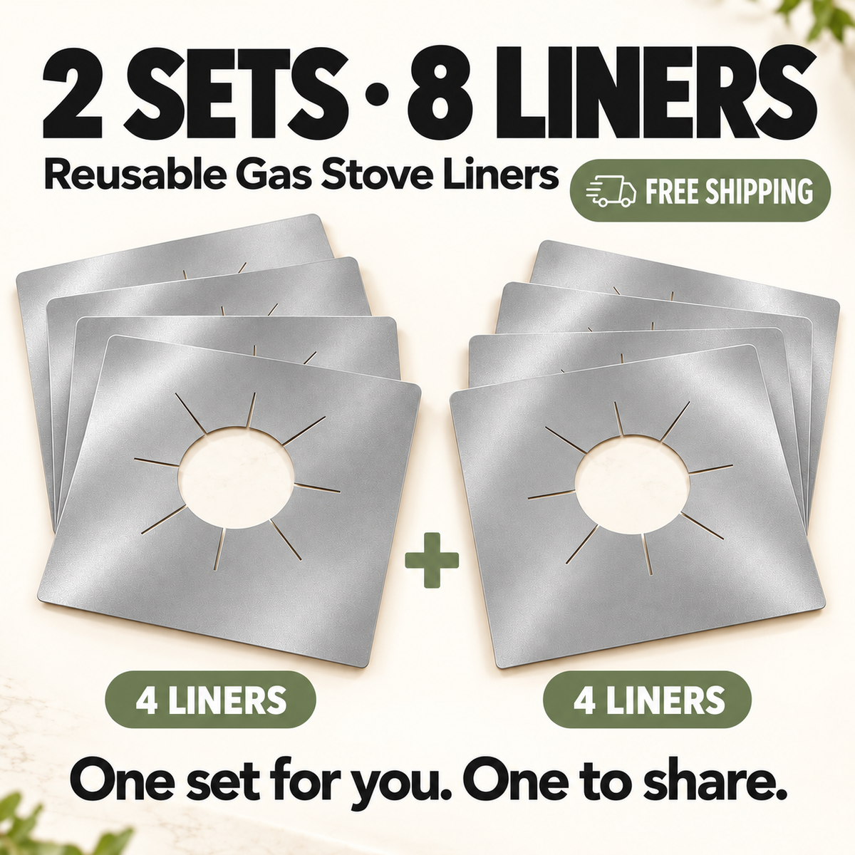 🎗️ Reusable Gas Stove Burner Liners – Less Scrubbing, Easier Cleanup