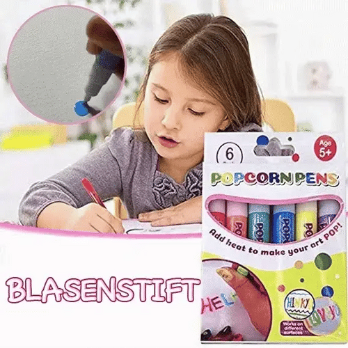 Magic Puffy Pens – Heat-Activated 3D Art Markers (6 Colors)