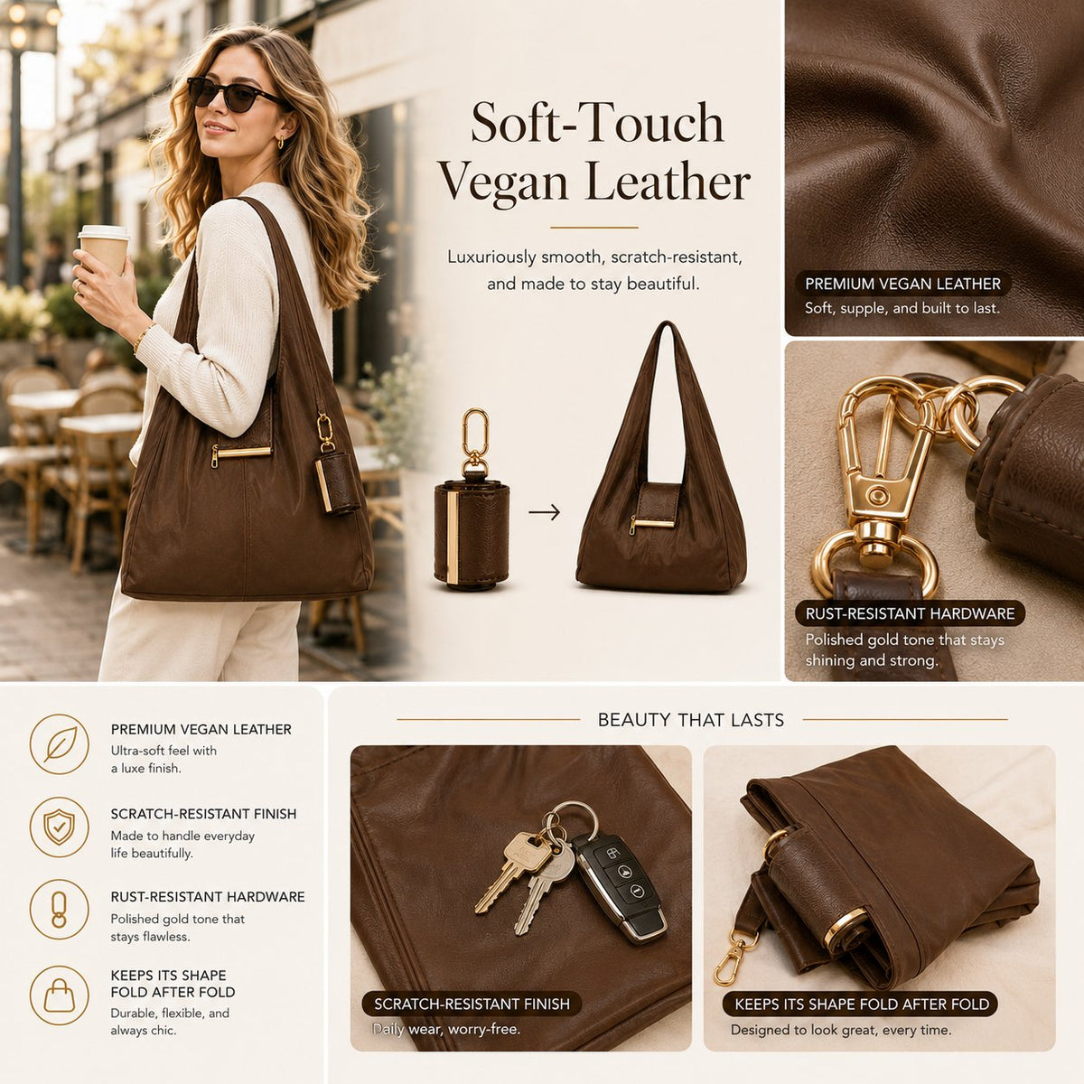 Transformable Keychain Tote – From Charm to Full-Size Bag in Seconds