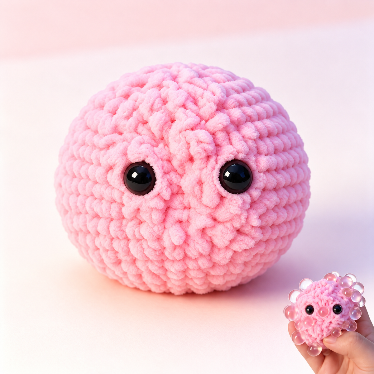 🧶Crochet Bubble Squishy Ball – Soft Squeeze Fidget Toy