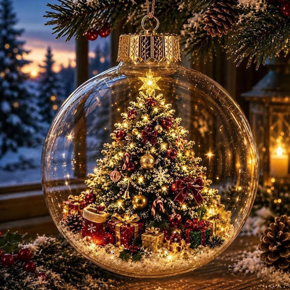 Glowing Christmas Diorama Ornament — A Tiny Holiday World