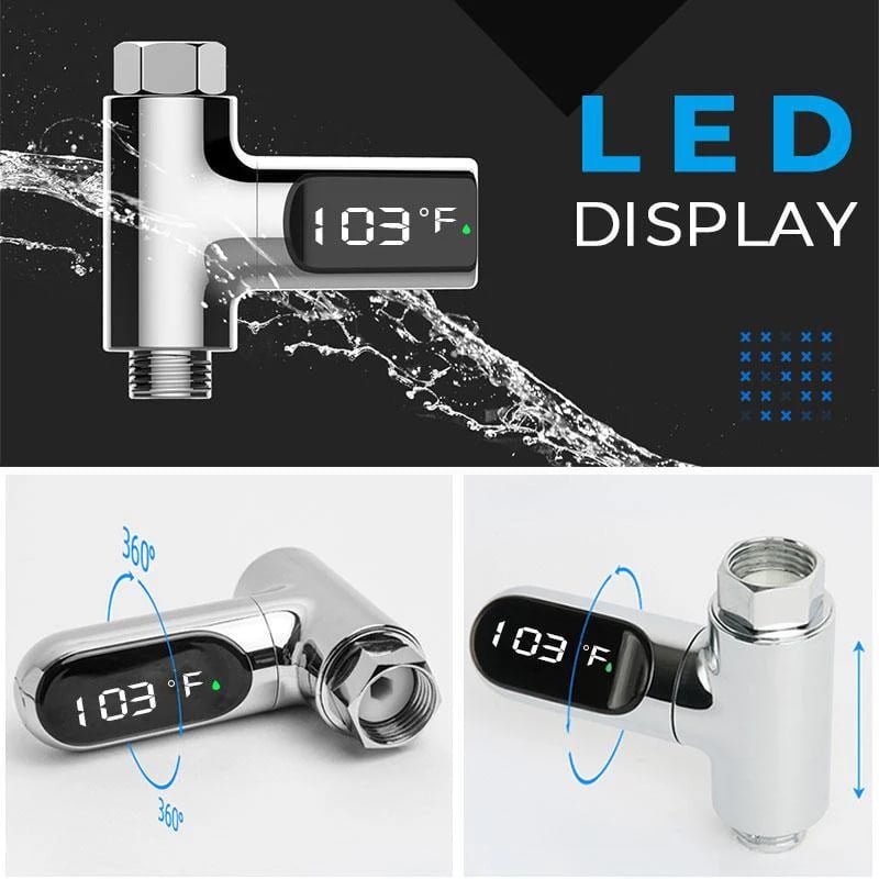 🔥Christmas Limited-Time Offer: 50% OFF!!!🔥🌡️ SHOWER THERMOMETER - LCD Display with Backlight, Easy Installation Without Tools, IPX7 Waterproof, Perfect for Modern Bathroom 🛁