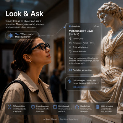 👓 AI Smart Glasses Photochromic lenses 🎥 4K POV Camera | Multi-Language Translation & AR Navigation