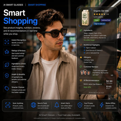 👓 AI Smart Glasses Photochromic lenses 🎥 4K POV Camera | Multi-Language Translation & AR Navigation