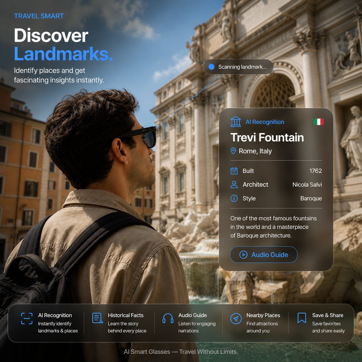 👓 AI Smart Glasses Photochromic lenses 🎥 4K POV Camera | Multi-Language Translation & AR Navigation