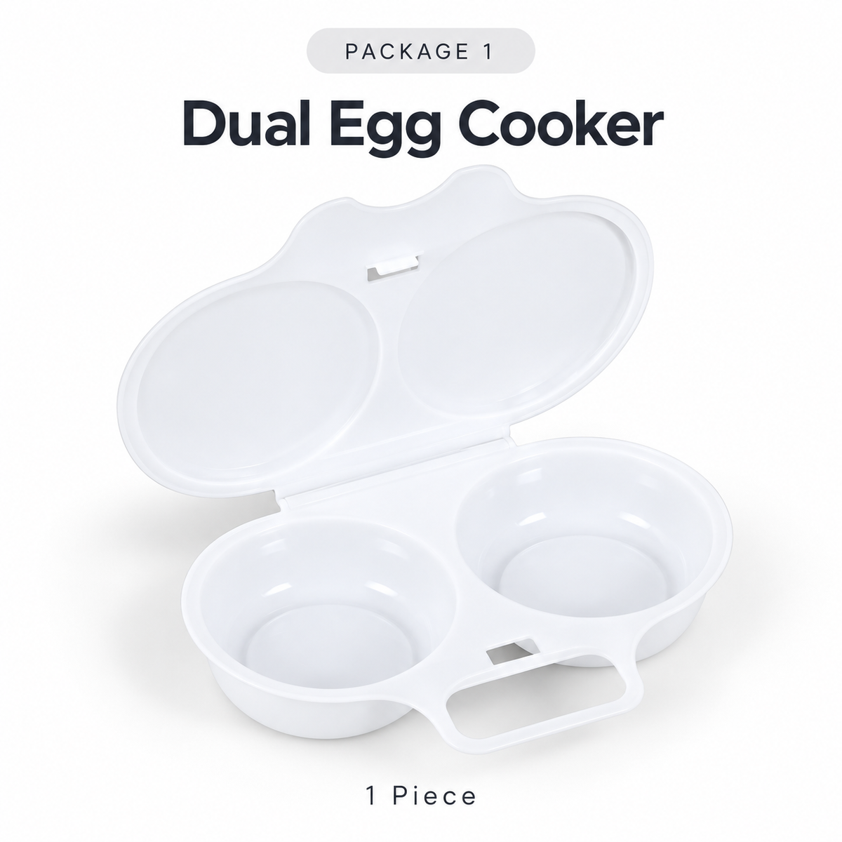 🔥Microwave Egg Poacher – Dual-Cavity Steamer, Rapid Heating, Non-Stick PP – Ideal for Home, Office & Travel!（副本）