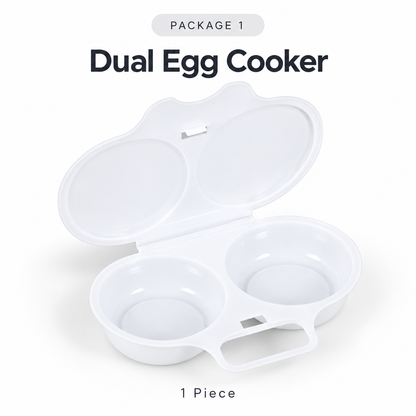🔥Microwave Egg Poacher – Dual-Cavity Steamer, Rapid Heating, Non-Stick PP – Ideal for Home, Office & Travel!（副本）