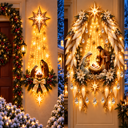 🔥HOT SALE 50% OFF🔥 Bethlehem Star Nativity Wall Light