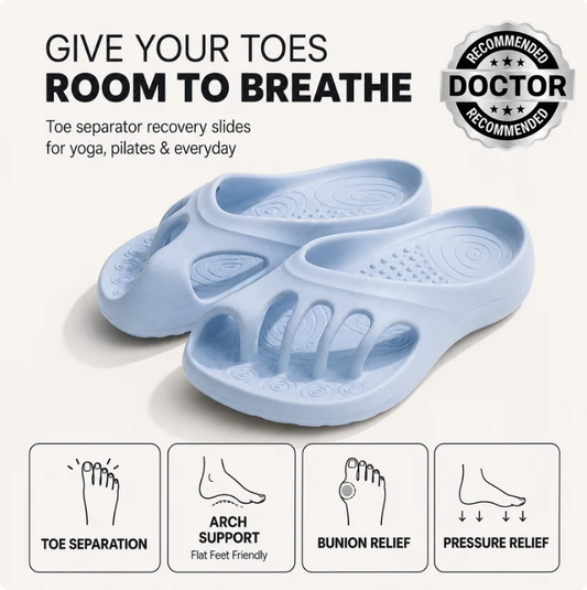 👣 ToeRoom Recovery Slides – Give Your Toes Space to Relax