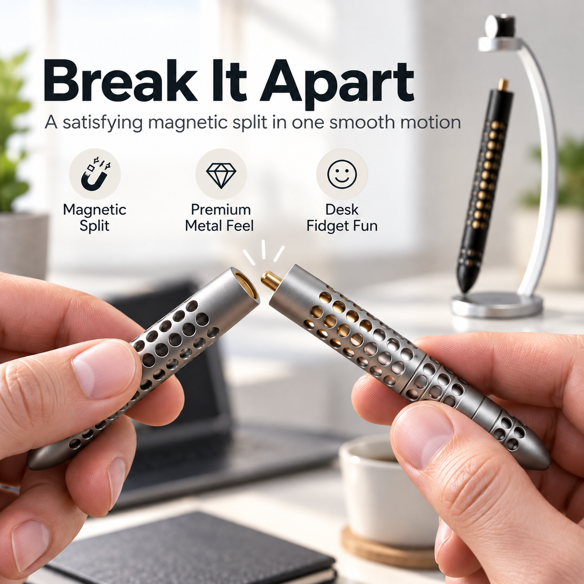 🖊️Magnetic EDC Fidget Pen –⚙️ A Pen Made to Break & Reconnect