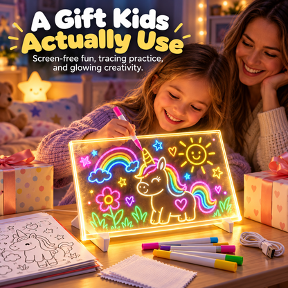 🎨Magic Drawing Board for Kids – 🌈Draw, Glow & Erase🎁 Fun Create Gift for Boys &Girls