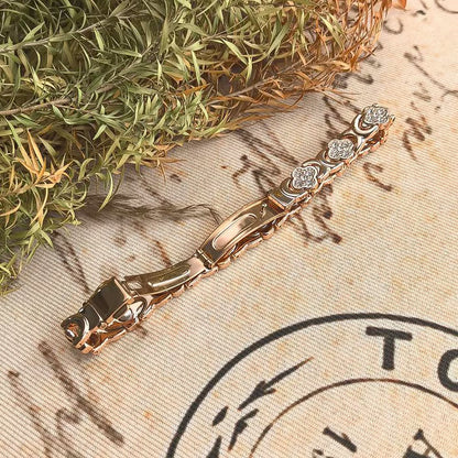 🏆Flash Sale⚡ 50K+ SOLD! ❤️‍🔥✨Four-leaf Clover Women Pure Copper Bracelets
