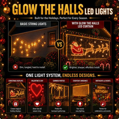 🎇Turn Any Window Into a Light Show.One Light Curtain. Endless Occasions.Create animated patterns, holiday scenes, custom messages and more — all from your phone.