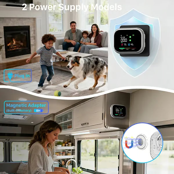 Limited-Time $10 OFF!🚨 6-in-1 Smart Home Safety Detector – CO, Gas, Smoke, Temperature & Humidity Alarm