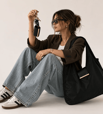 Transformable Keychain Tote – From Charm to Full-Size Bag in Seconds
