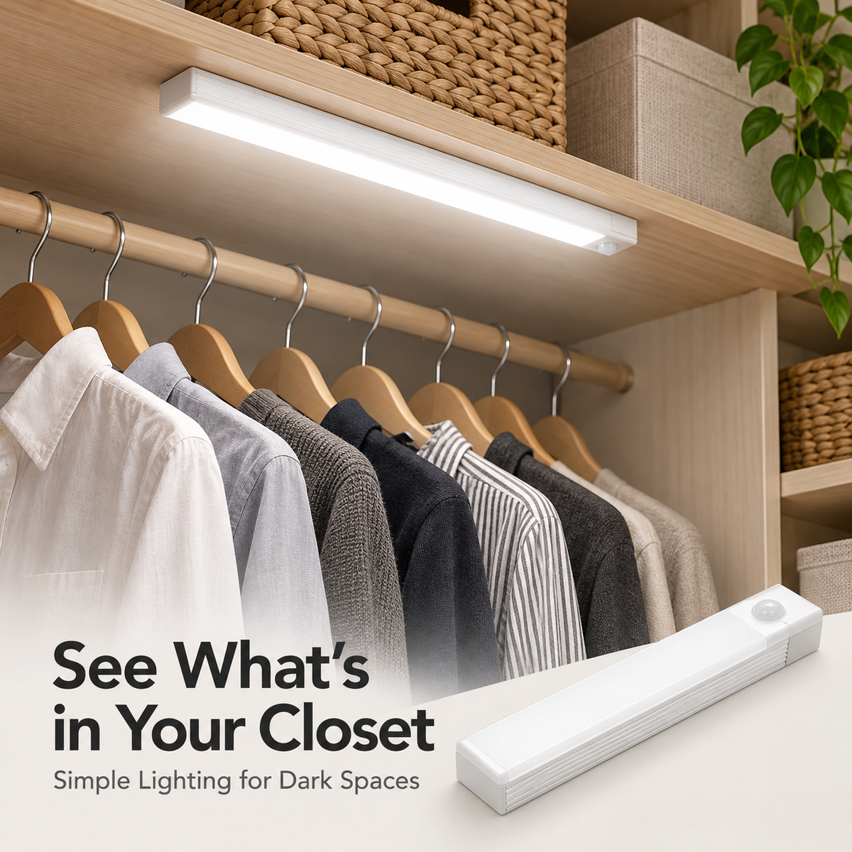 🔥💡 Punch-free Smart Sensor Magnetic Rechargeable LED Lights