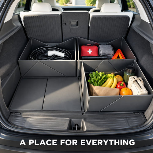 🚗 4-Piece Foldable Trunk Organizer Set – Sort Your Gear, Fold Flat for More Space