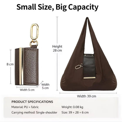 Toworkact™ Varelli Charm Transformable Bag – Stylish Vegan Leather Tote & Keychain Charm