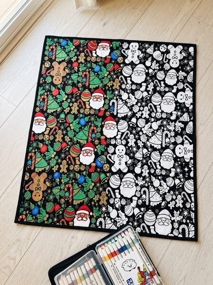 🎄 Color-Your-Own Christmas Fleece Blanket – Creative Holiday Activity + Fabric Markers