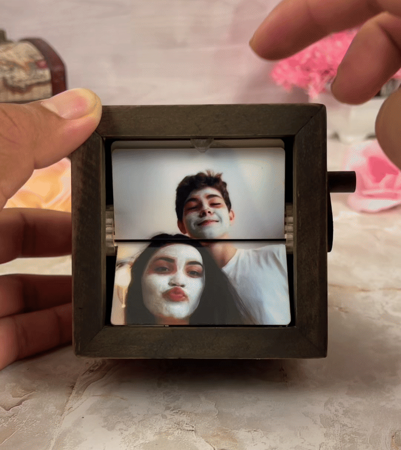 Personalized Hand-Crank Photo Flipbook – Custom Memory Gift
