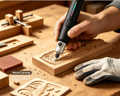 🛠️Mini Cordless Rotary Tool – Brushless Motor Engraving Pen , Rechargeable Lithium Battery for Jewelry Making and DIY Crafts