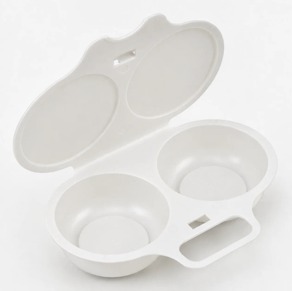 Easy to Clean Microwave Egg Steamer Mold BPA‑Free,Food‑Grade Plastic PP Material - Non-Stick,2 Cup Round Egg Maker