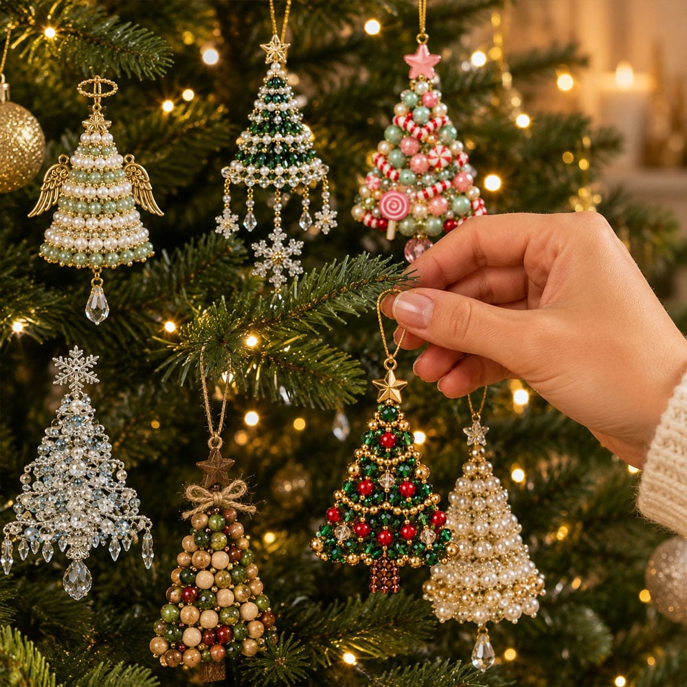 DIY Christmas beaded ornament kit