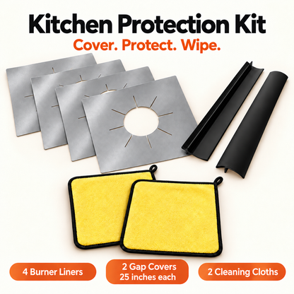 🎗️ Reusable Gas Stove Burner Liners – Less Scrubbing, Easier Cleanup