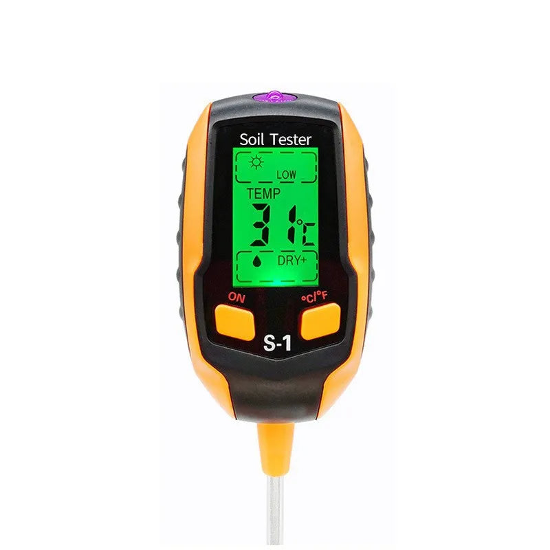 Digital 4-in-1 Soil Test Meter, large LCD screen, probe accurately quick measure