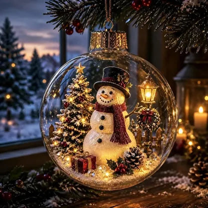 Glowing Christmas Diorama Ornament — A Tiny Holiday World