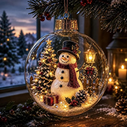 Glowing Christmas Diorama Ornament — A Tiny Holiday World