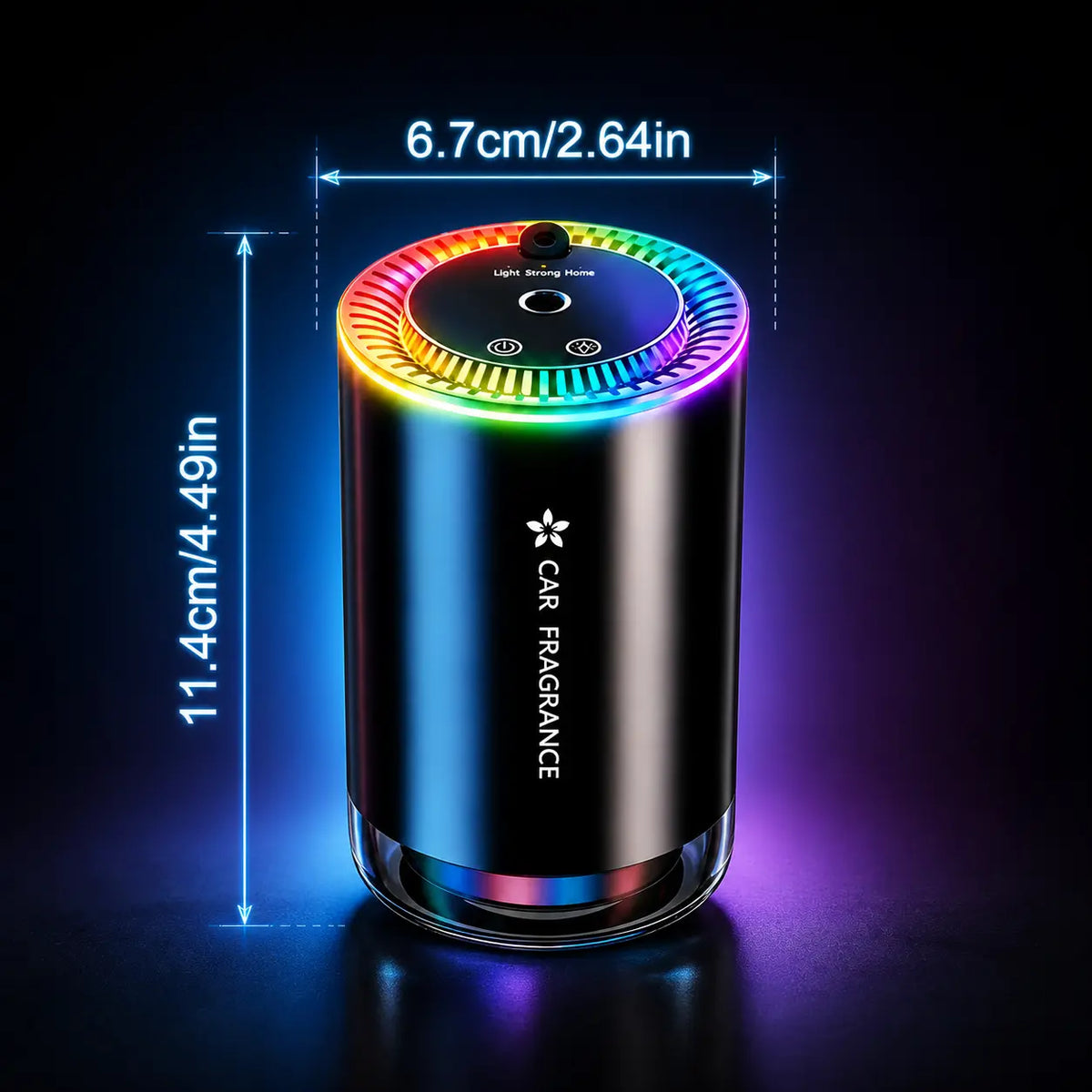 ✨ Smart Car Diffuser with RGB Ambient Light & Star Projector