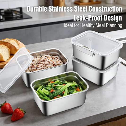 Stainless Steel Food Storage Containers with Lids