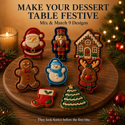 LAST DAY SALE Only $9.99🎄 9‑Design Christmas Mini Pie Mold Collection🥧✨