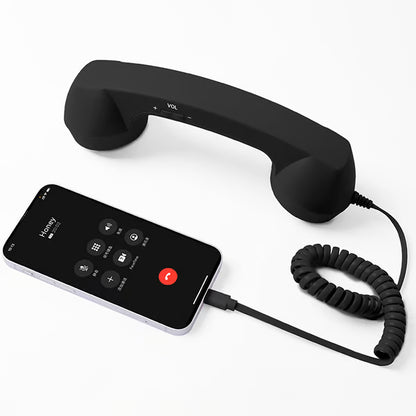 ☎️ Retro USB-C Phone Handset – Wired Vintage Receiver for Smartphones