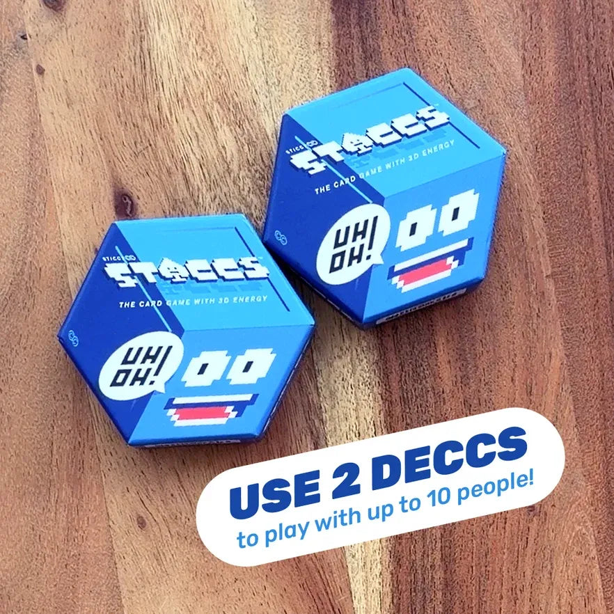 🔥Last Day 50% OFF - ⚡ 3D Energy Edition Card Game | Fast-Paced Stacking Strategy Party Game for Family & Adults Ages 8+