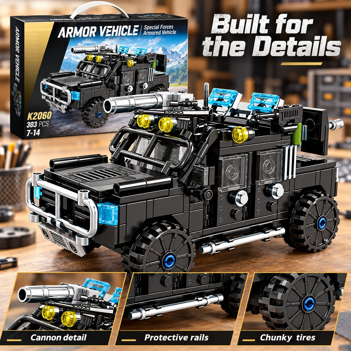 🚓 Military Armored Vehicle Building Blocks