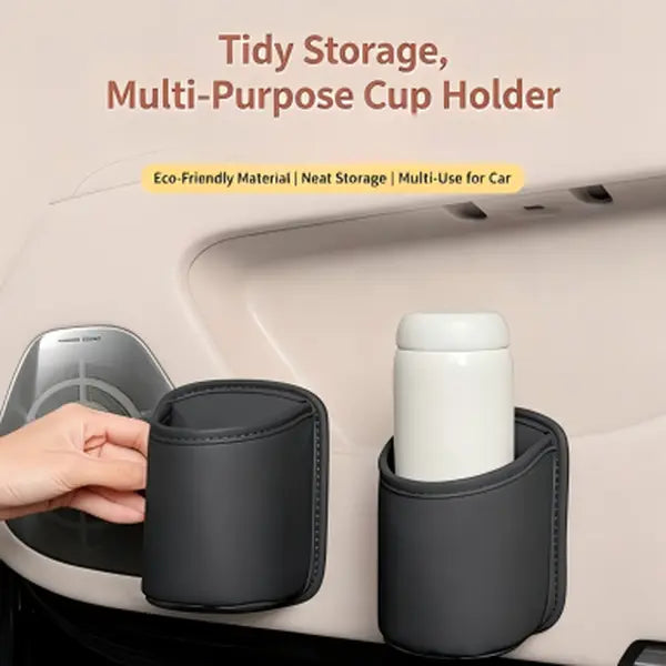 🚗Clip‑On Car Cup Holder, Multi‑Purpose Car Door Storage Organizer