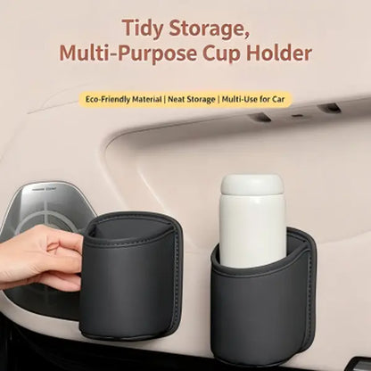 🚗Clip‑On Car Cup Holder, Multi‑Purpose Car Door Storage Organizer