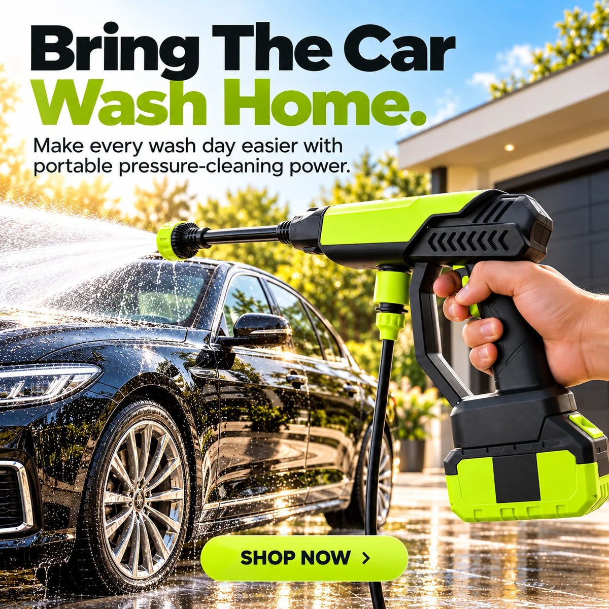 🚗💦 Portable Cordless Pressure Washer Gun – Powerful Car Wash & Outdoor Cleaning Made Easy! ✨
