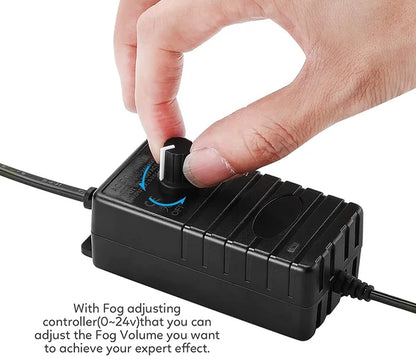 RGB Submersible Pond Mist Light, Stainless Steel Waterproof Fog Maker for Garden Yard Landscape Decor