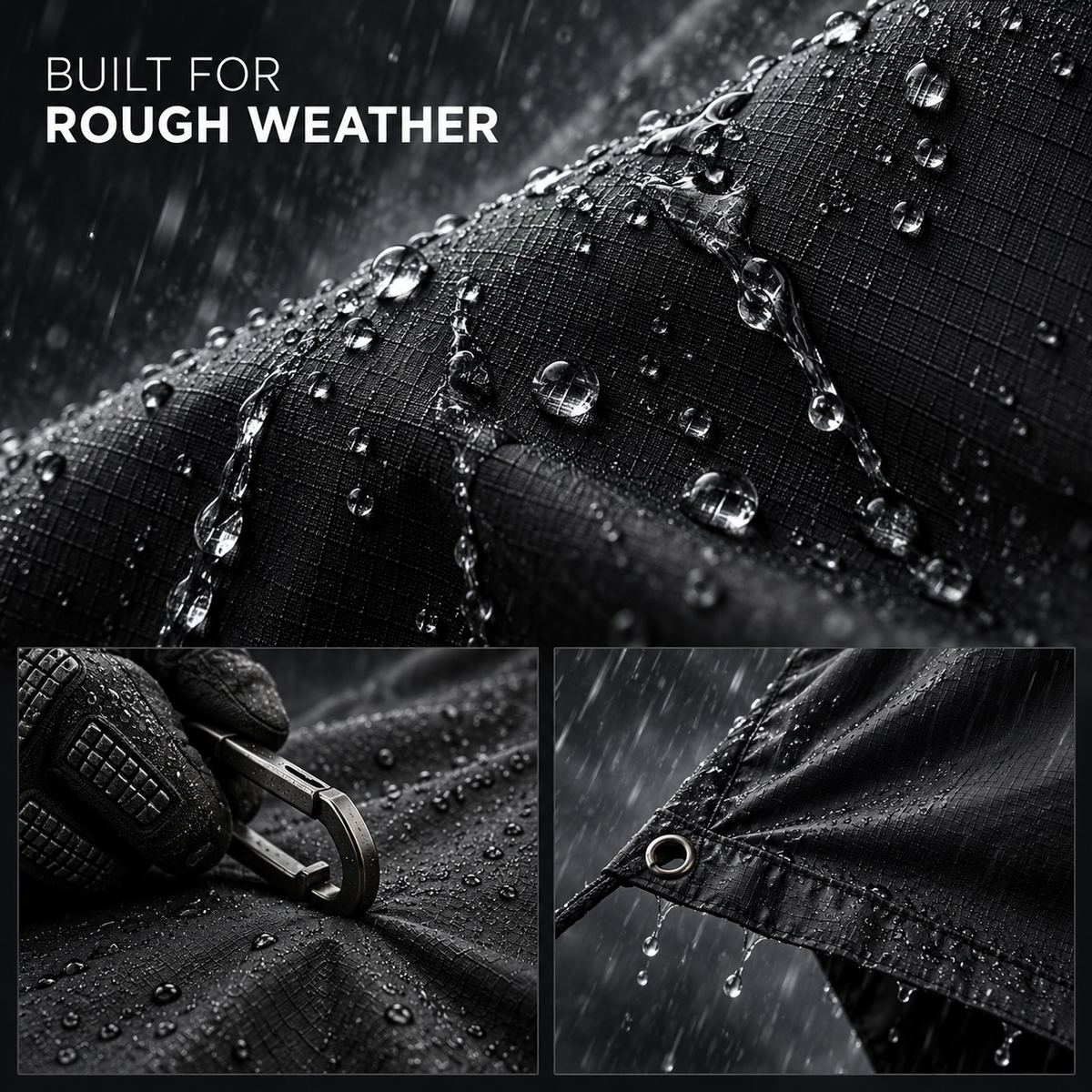 🌧️ Stretch-Fit Adult Rain Poncho — One Size Fits Most, Packs Anywhere